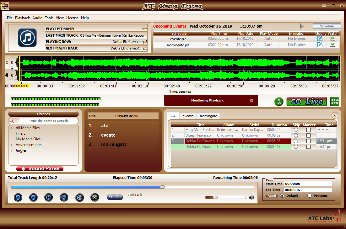 ATC Labs Media Player & Playlist Manager
